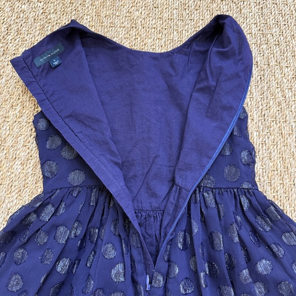 Tommy Hilfiger Girls Shimmer Polka Dot Dress Size 6 - Picture 9 of 11